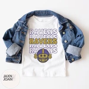 Baltimore Ravens Football Shirt - Smiley Face With Football Helmet Tee